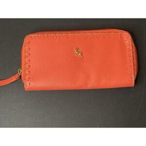 ASHWOOD Orange 100% Pebbled￼Leather Wallet